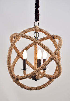 Moti Ada Iron and Jute Globe Pendant 64001005