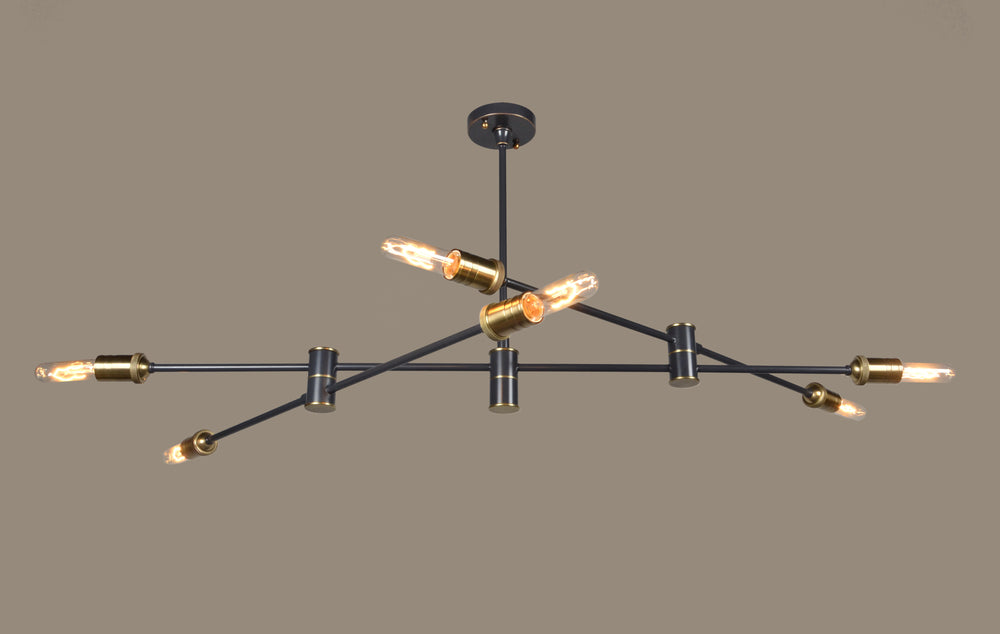 Moti Starlette Pendant Fixture, Antique Bronze and Brass Finish With Adjustable Arms  64001024