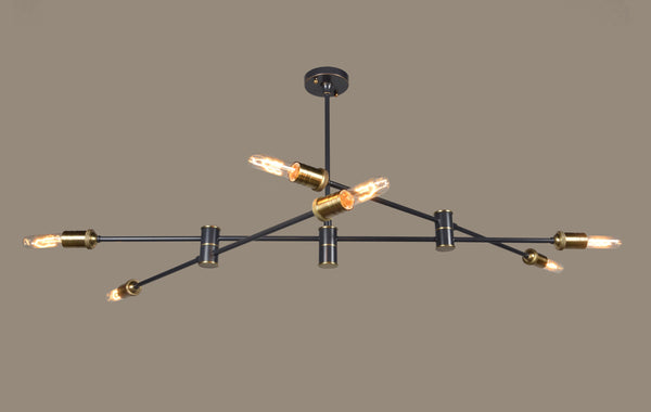 Moti Starlette Pendant Fixture, Antique Bronze and Brass Finish With Adjustable Arms  64001024