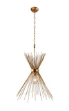 Hayden Haystack Pendant Light - Chic Iron Chandelier with Antique Gold Finish, 60W Socket, 30