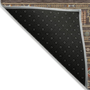 HomeRoots 9' X 12' Vibrant Tribal Area Rug – Washable, Stain-Resistant Indoor/Outdoor Design for Every Space 640038