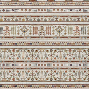 HomeRoots 8' X 10' Washable Ivory Blue Copper Tribal Indoor Outdoor Area Rug for Elegant Spaces & Durability 640049