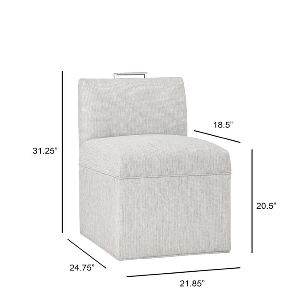 Comfort Pointe Delray Modern Upholstered Castered Chair in Sea Oat Sea Oat 