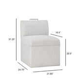 Comfort Pointe Delray Modern Upholstered Castered Chair in Sea Oat Sea Oat 