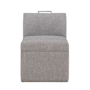 Comfort Pointe Delray Modern Upholstered Castered Chair in Ashen Grey Ashen Grey