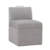 Comfort Pointe Delray Modern Upholstered Castered Chair in Ashen Grey Ashen Grey