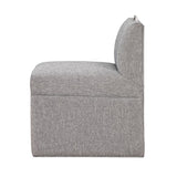 Comfort Pointe Delray Modern Upholstered Castered Chair in Ashen Grey Ashen Grey