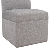 Comfort Pointe Delray Modern Upholstered Castered Chair in Ashen Grey Ashen Grey