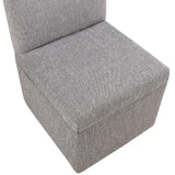 Comfort Pointe Delray Modern Upholstered Castered Chair in Ashen Grey Ashen Grey