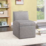 Comfort Pointe Delray Modern Upholstered Castered Chair in Ashen Grey Ashen Grey