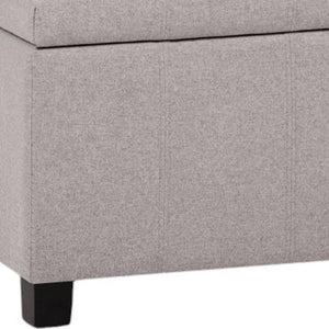 HomeRoots 36" Dark Brown & Cloud Upholstery Storage Ottoman - Stylish Multi-Functional Design for Any Space! 640130