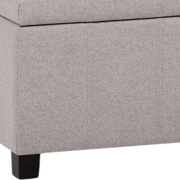 HomeRoots 36" Dark Brown & Cloud Upholstery Storage Ottoman - Stylish Multi-Functional Design for Any Space! 640130