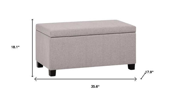 HomeRoots 36" Dark Brown & Cloud Upholstery Storage Ottoman - Stylish Multi-Functional Design for Any Space! 640130