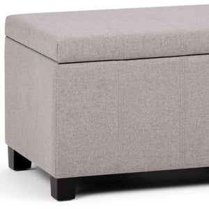HomeRoots 36" Dark Brown & Cloud Upholstery Storage Ottoman - Stylish Multi-Functional Design for Any Space! 640130