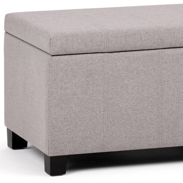HomeRoots 36" Dark Brown & Cloud Upholstery Storage Ottoman - Stylish Multi-Functional Design for Any Space! 640130