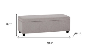 HomeRoots 48" Stylish Dark Brown Storage Ottoman with Cloud Upholstery – Versatile Seating & Hidden Storage! 640134