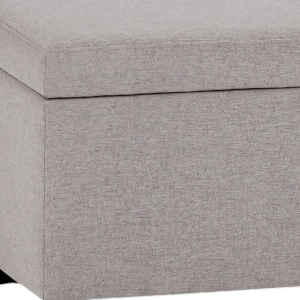 HomeRoots 48" Stylish Dark Brown Storage Ottoman with Cloud Upholstery – Versatile Seating & Hidden Storage! 640134
