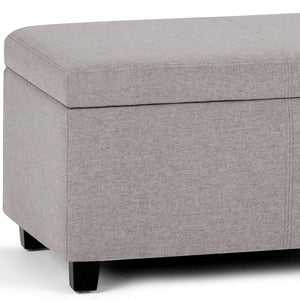 HomeRoots 48" Stylish Dark Brown Storage Ottoman with Cloud Upholstery – Versatile Seating & Hidden Storage! 640134