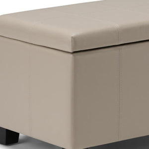 HomeRoots 36" Dark Brown and Cream Upholstered Storage Ottoman – Stylish Multi-Functional Solution for Any Room 640142