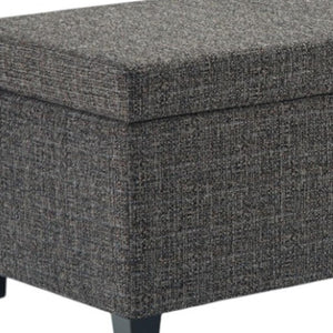 HomeRoots 48" Stylish Dark Brown & Gray Upholstery Storage Ottoman - Multi-Functional, Compact & Chic Design 640147