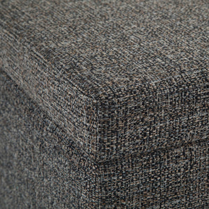 HomeRoots 48" Stylish Dark Brown & Gray Upholstery Storage Ottoman - Multi-Functional, Compact & Chic Design 640147