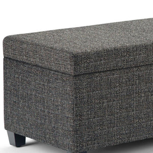 HomeRoots 48" Stylish Dark Brown & Gray Upholstery Storage Ottoman - Multi-Functional, Compact & Chic Design 640147