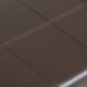 HomeRoots 36" Dark Brown & Chocolate Upholstered Storage Ottoman - Stylish Seating, Hidden Storage & Versatility 640154