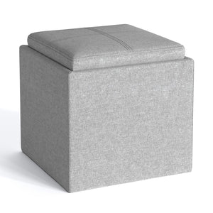 HomeRoots 17" Cloud Upholstery Storage Ottoman - Stylish, Multi-Functional Seating & Hidden Storage for Any Space 640163