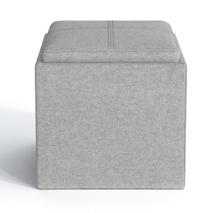 HomeRoots 17" Cloud Upholstery Storage Ottoman - Stylish, Multi-Functional Seating & Hidden Storage for Any Space 640163