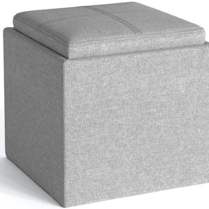 HomeRoots 17" Cloud Upholstery Storage Ottoman - Stylish, Multi-Functional Seating & Hidden Storage for Any Space 640163