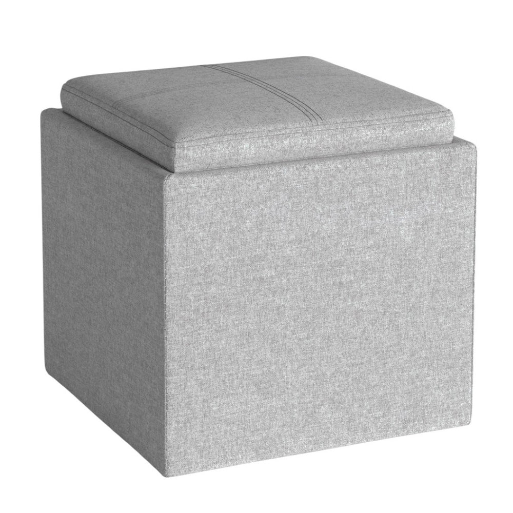 HomeRoots 17" Cloud Upholstery Storage Ottoman - Stylish, Multi-Functional Seating & Hidden Storage for Any Space 640163