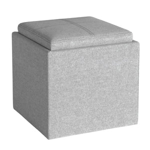 HomeRoots 17" Cloud Upholstery Storage Ottoman - Stylish, Multi-Functional Seating & Hidden Storage for Any Space 640163