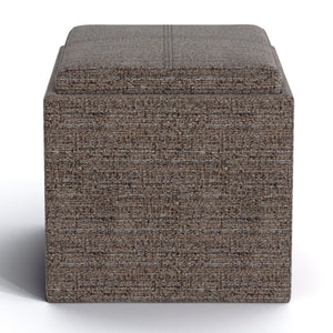 HomeRoots 17" Brown Upholstery Storage Ottoman – Versatile Compact Seating & Hidden Storage for Any Room 640169