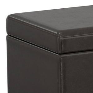 HomeRoots 54" Stylish Dark Brown Upholstery Storage Ottoman – Versatile Seating & Hidden Compartment for Tidy Spaces 640174