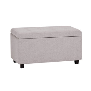 HomeRoots 34" Dark Brown and Cloud Upholstery Storage Ottoman - Stylish Multi-Functional Seating and Storage Solution 640186