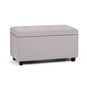 HomeRoots 34" Dark Brown and Cloud Upholstery Storage Ottoman - Stylish Multi-Functional Seating and Storage Solution 640186