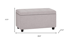 HomeRoots 34" Dark Brown and Cloud Upholstery Storage Ottoman - Stylish Multi-Functional Seating and Storage Solution 640186