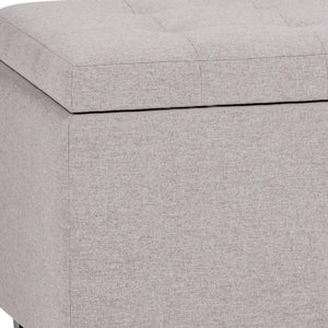 HomeRoots 34" Dark Brown and Cloud Upholstery Storage Ottoman - Stylish Multi-Functional Seating and Storage Solution 640186