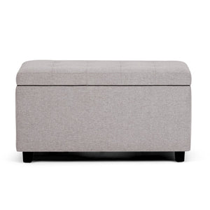 HomeRoots 34" Dark Brown and Cloud Upholstery Storage Ottoman - Stylish Multi-Functional Seating and Storage Solution 640186