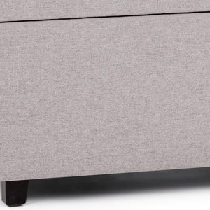 HomeRoots 34" Dark Brown and Cloud Upholstery Storage Ottoman - Stylish Multi-Functional Seating and Storage Solution 640186