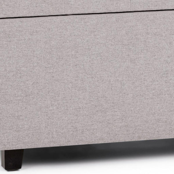 HomeRoots 34" Dark Brown and Cloud Upholstery Storage Ottoman - Stylish Multi-Functional Seating and Storage Solution 640186