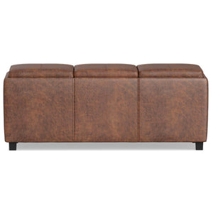 HomeRoots 42" Dark Brown Upholstery Storage Ottoman – Stylish, Space-Saving Multi-Functional Footrest & Seat 640195