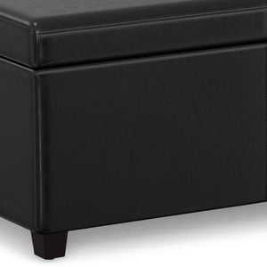 HomeRoots 54" Black Upholstery Storage Ottoman - Stylish, Multi-Functional Seating with Hidden Storage for Clutter-Free Living 640201