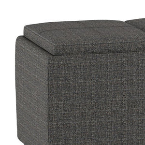 HomeRoots 42" Modern Ebony Upholstery Storage Ottoman - Stylish Seating & Hidden Compartment for Any Room 640219
