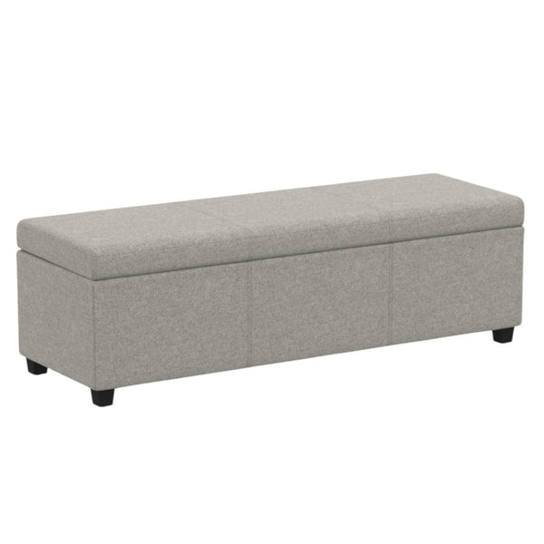 HomeRoots 54" Modern Upholstered Storage Ottoman with Hidden Compartment - Stylish Seating & Versatile Use 640249