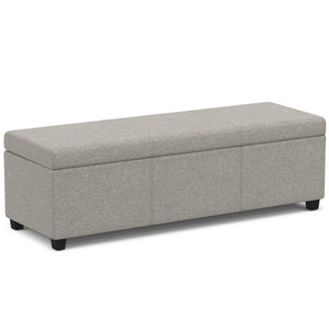 HomeRoots 54" Modern Upholstered Storage Ottoman with Hidden Compartment - Stylish Seating & Versatile Use 640249