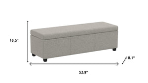 HomeRoots 54" Modern Upholstered Storage Ottoman with Hidden Compartment - Stylish Seating & Versatile Use 640249