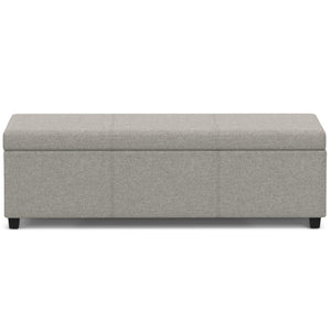 HomeRoots 54" Modern Upholstered Storage Ottoman with Hidden Compartment - Stylish Seating & Versatile Use 640249
