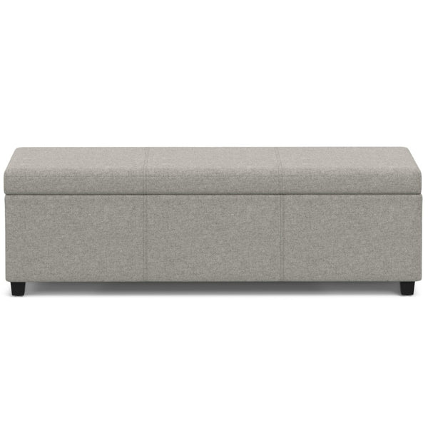 HomeRoots 54" Modern Upholstered Storage Ottoman with Hidden Compartment - Stylish Seating & Versatile Use 640249