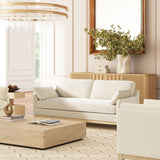 English Elm Pasadena 75.5" Modern Farmhouse Sofa, French Beige Performance Velvet